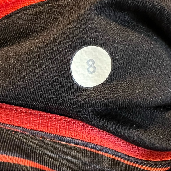 Lululemon Leggings 6 Pace Rival Crop Luxtreme Twisted Dune Red Black Pants Run - Picture 14 of 16